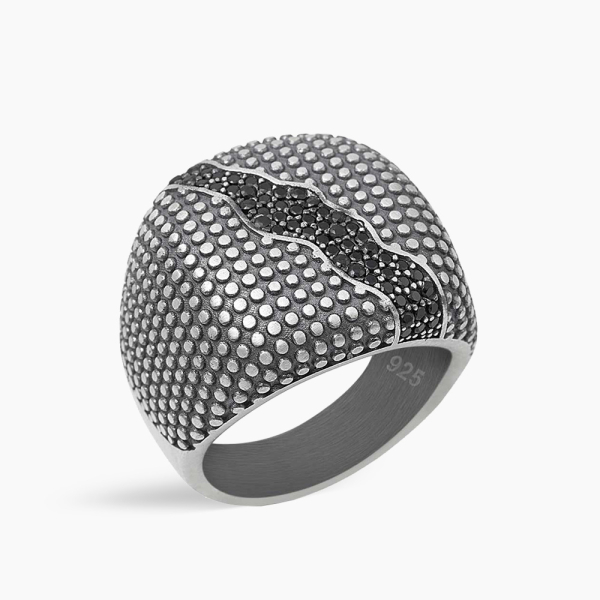 Swarovski Kaplı Modern Tarz Gümüş Yüzük