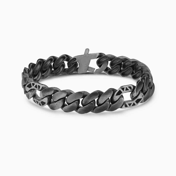 Gümüş Cuban Zincir Bileklik – 11 mm