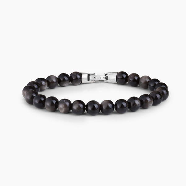 Obsidyen Doğal Taş Bileklik – 8 mm