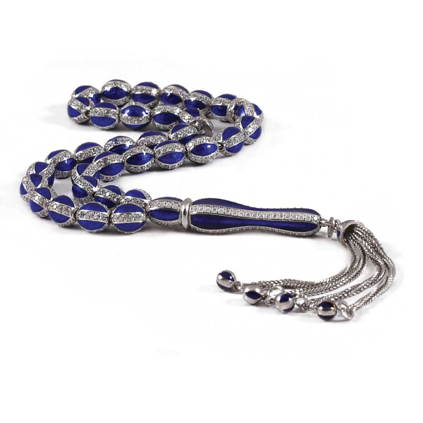 Rhodium-Plated Sterling Silver Tasbih KRT-3009