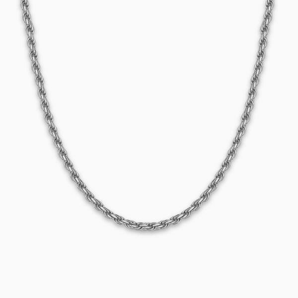 İtalyan Gümüş Halat Zincir – 3 mm