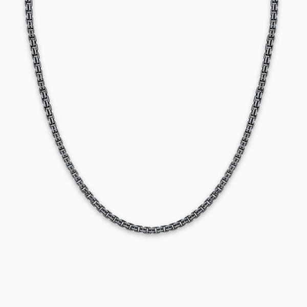 Siyah Rodyum Kaplama King Zincir – 2 mm