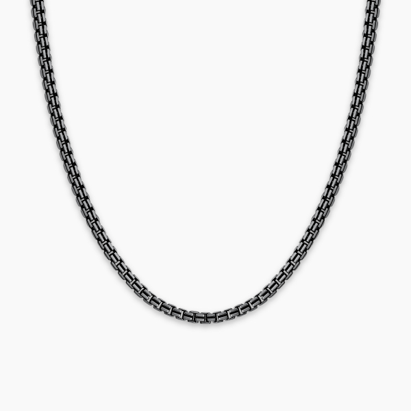 Siyah Rodyum Kaplama King Zincir – 3 mm