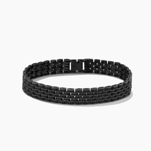 Siyah Zirkon Taşlı Rolex Tarzı Bileklik