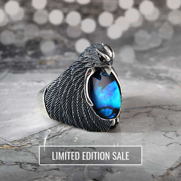 Gök Mavisi Raptor Opal Yüzük