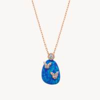 Opal Kelebek Kolye